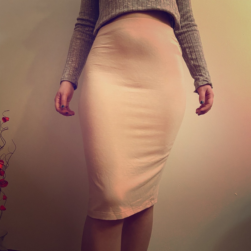 Bodycon Tan Skirt